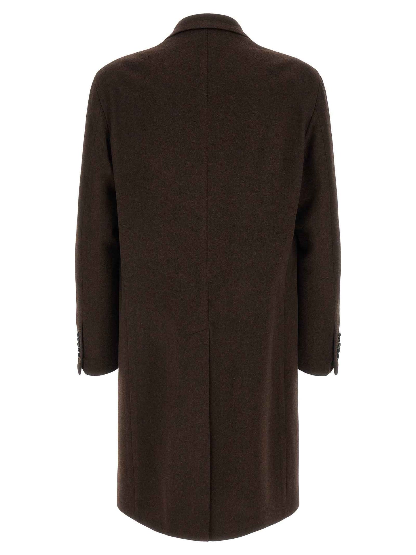 Brown Virgin Wool Coat