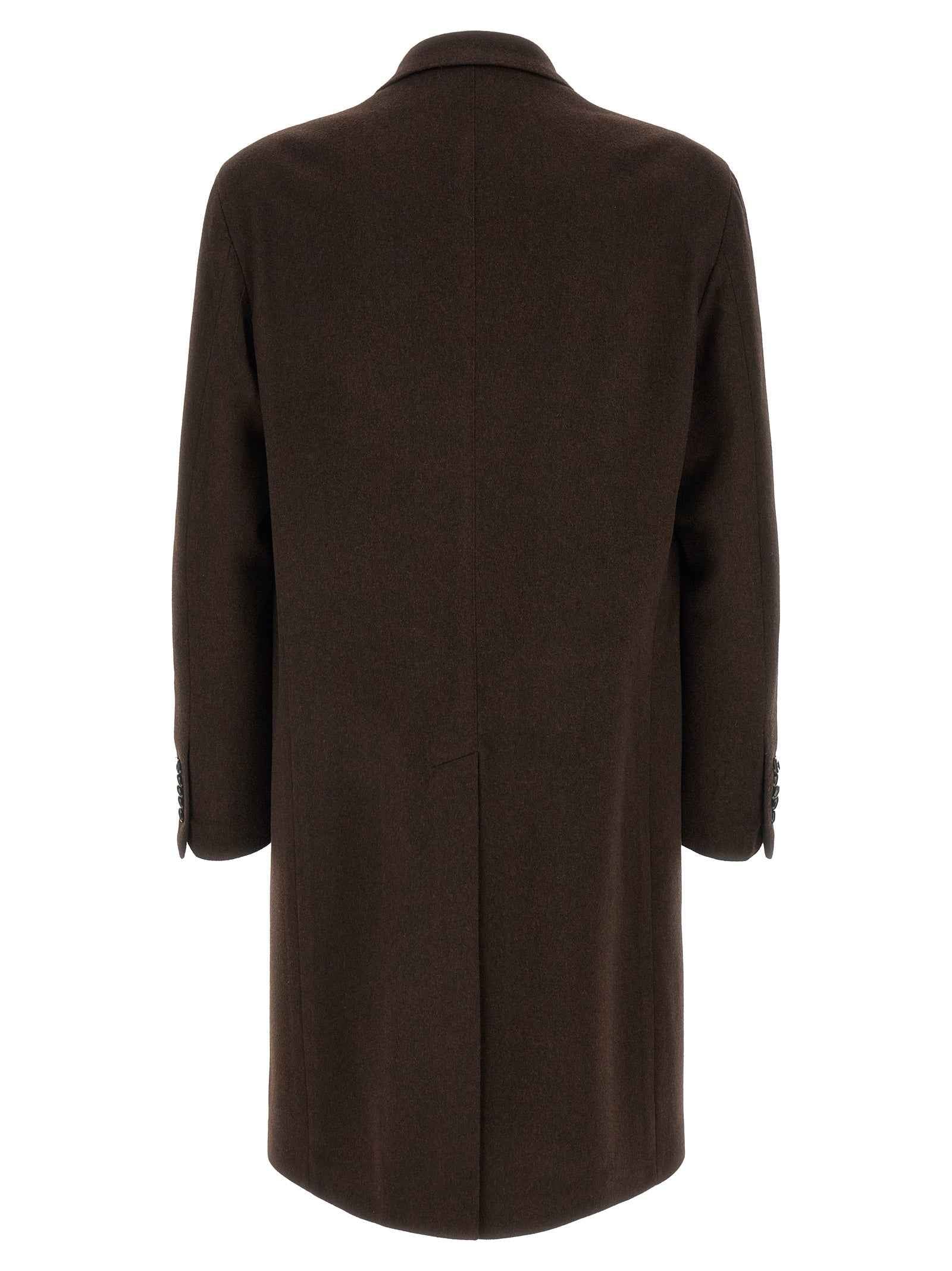 Brown Virgin Wool Coat