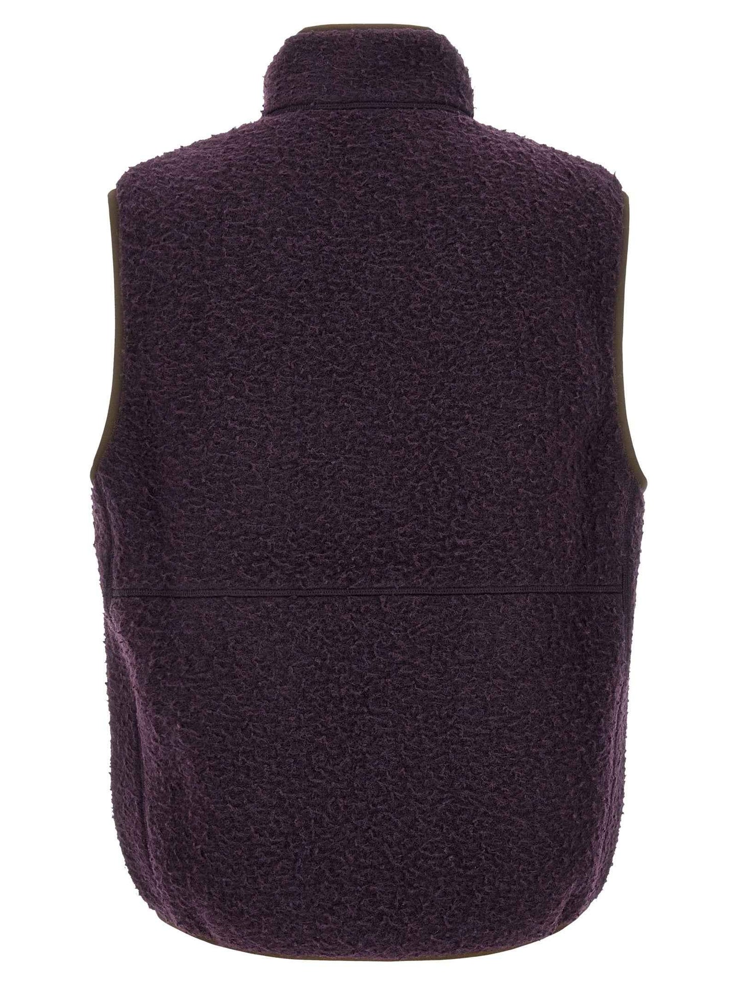 Purple Polyester Sleeveless Jacket