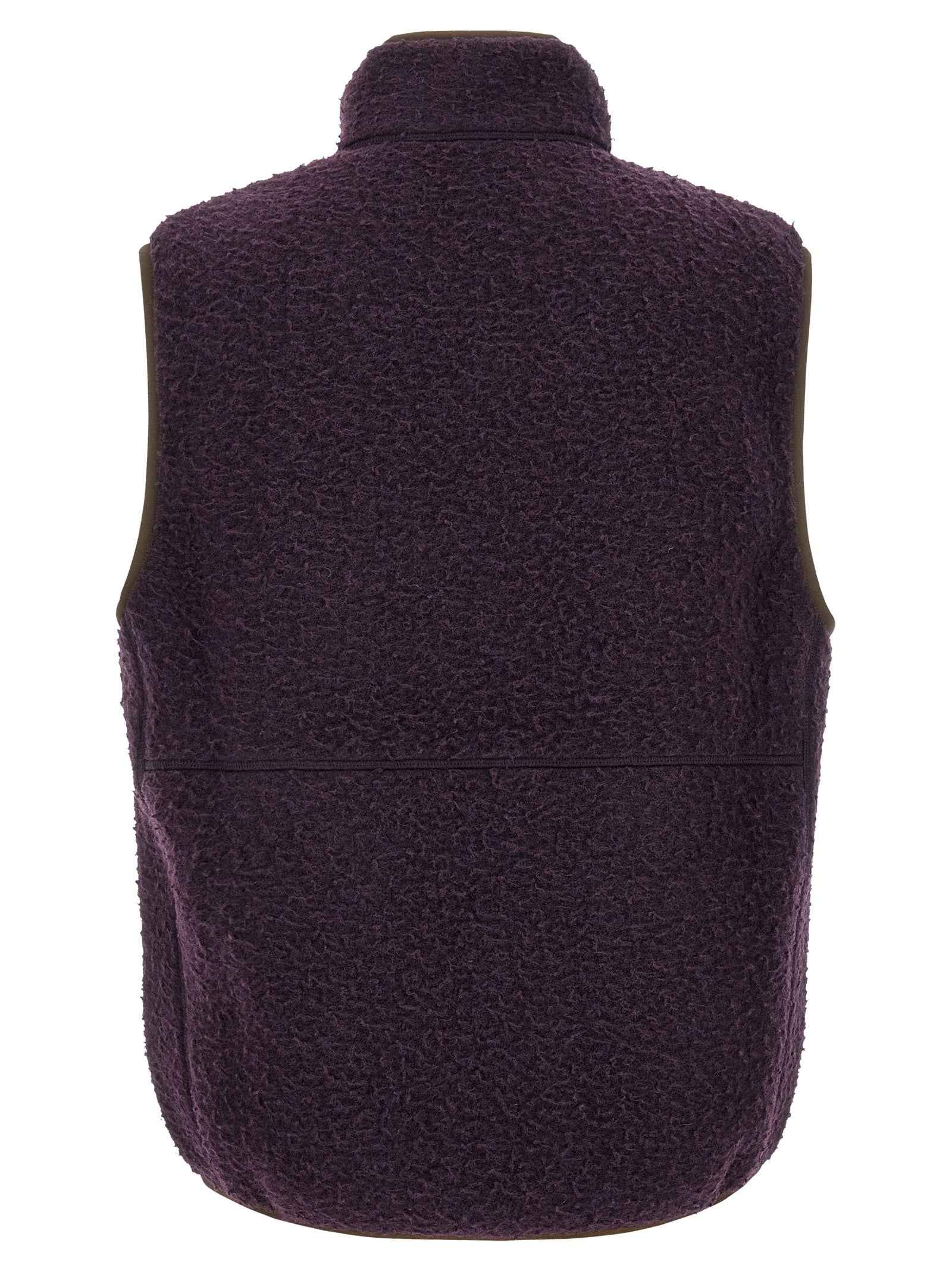 Purple Polyester Sleeveless Jacket
