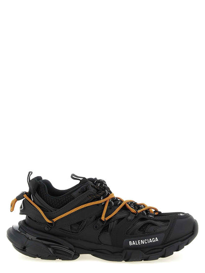 Black Polyethylene Athletic Sneakers