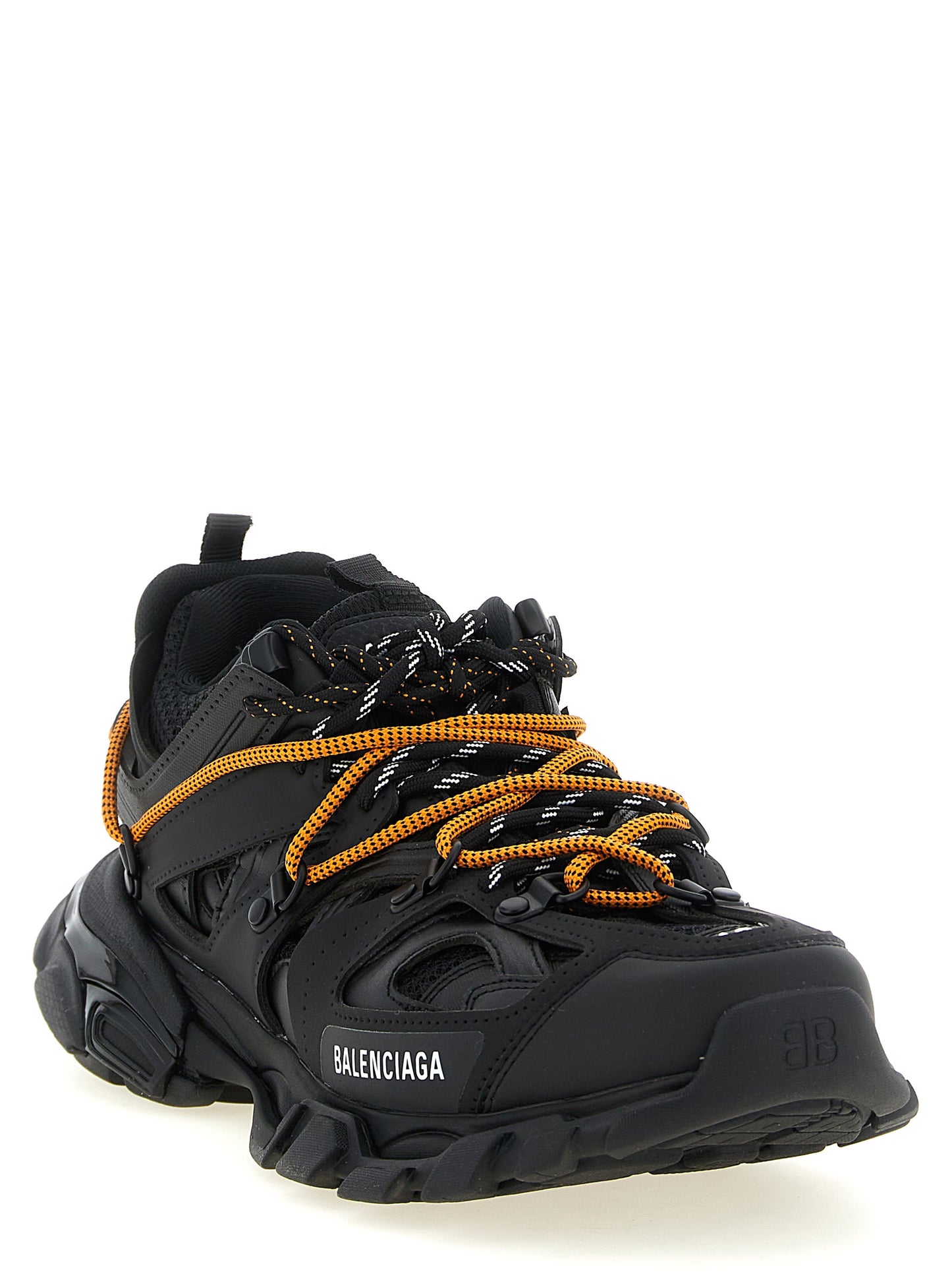 Black Polyethylene Athletic Sneakers
