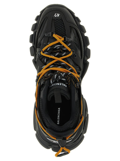 Black Polyethylene Athletic Sneakers