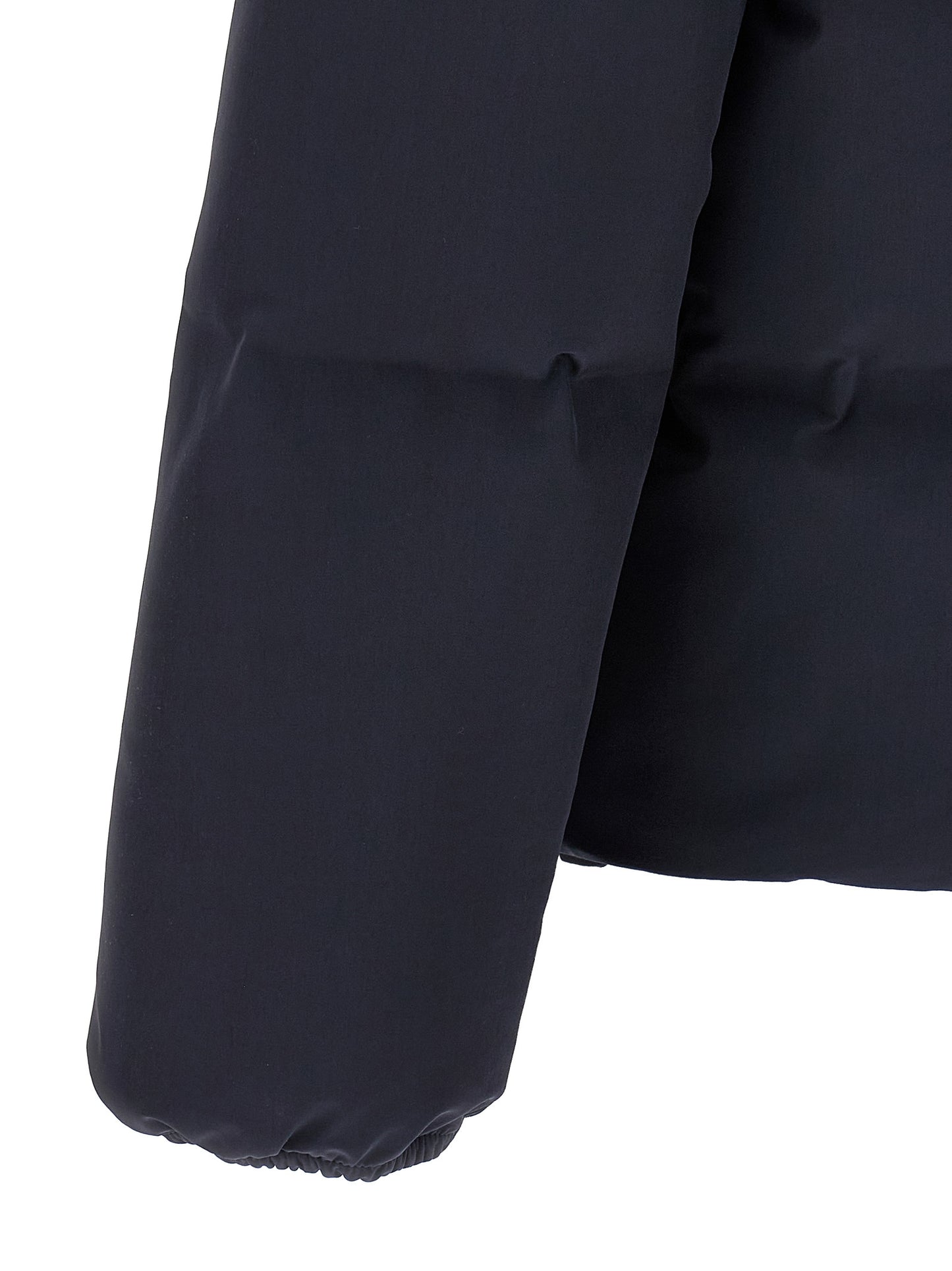 Blue Polyamide Full-Length Jacket