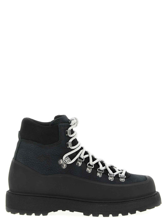Black Cowhide Ankle Boots