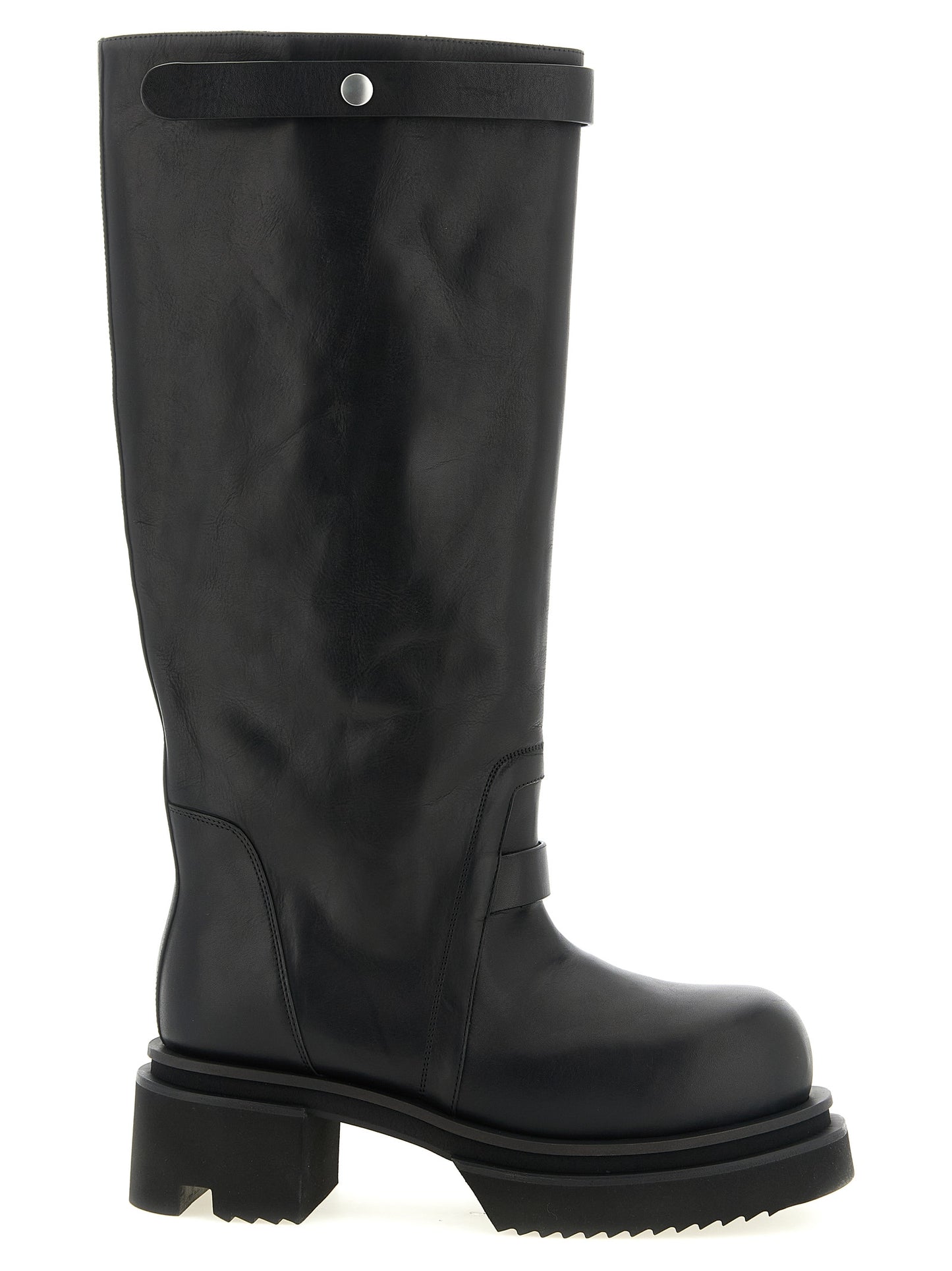 Black Calfskin Over The Knee