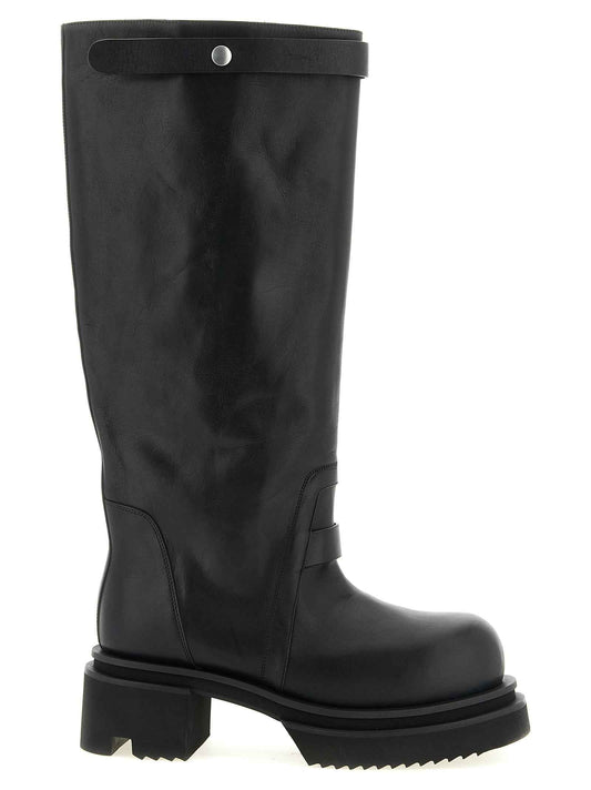 Black Calfskin Over The Knee