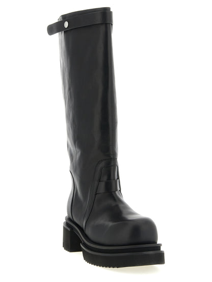 Black Calfskin Over The Knee