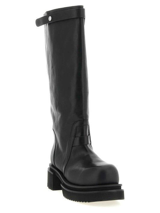Black Calfskin Over The Knee