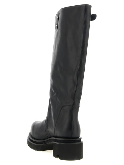Black Calfskin Over The Knee