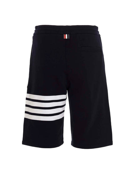 Blue Cotton Bermuda Shorts