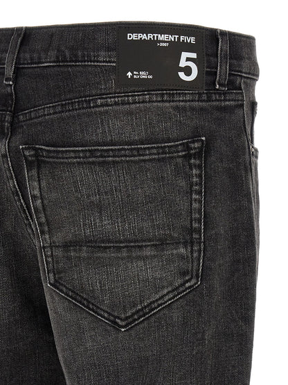 Black Cotton Cropped Jeans