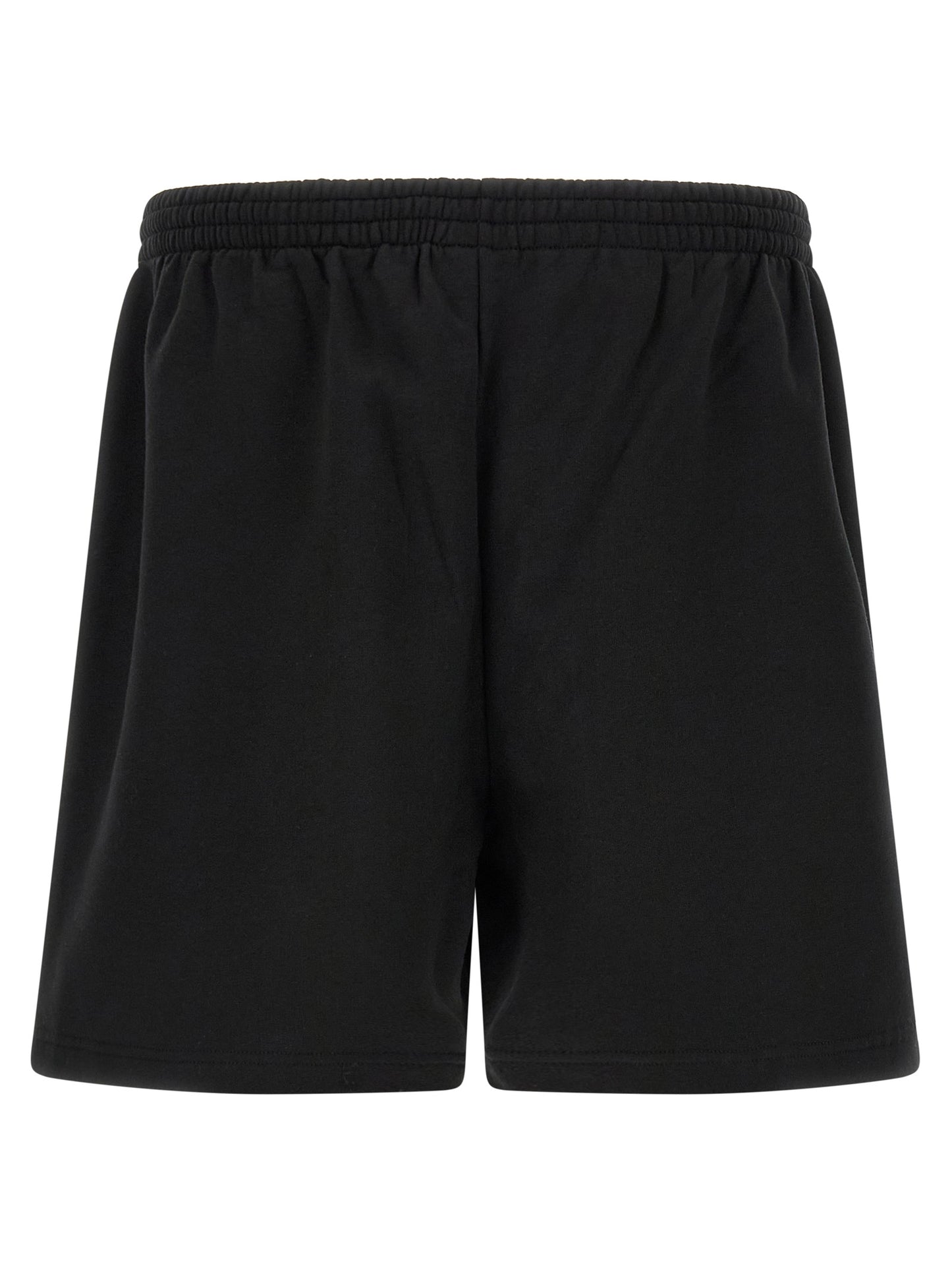 Black Cotton Bermuda Shorts