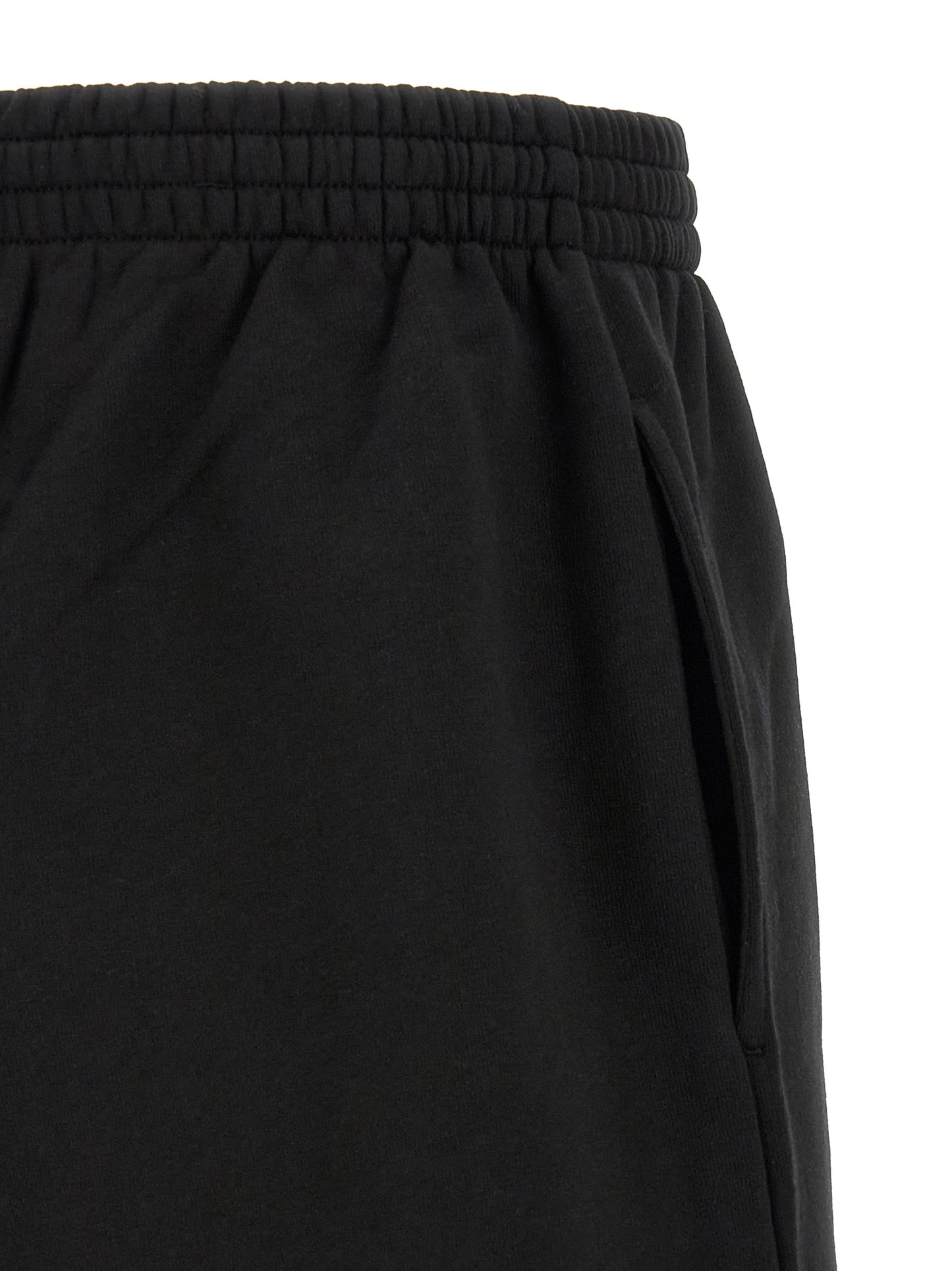 Black Cotton Bermuda Shorts