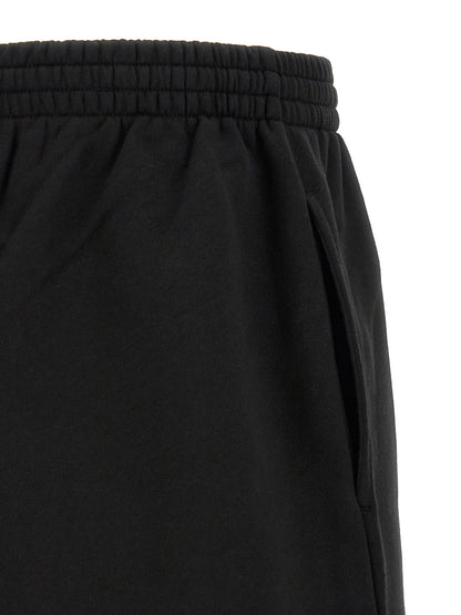 Black Cotton Bermuda Shorts