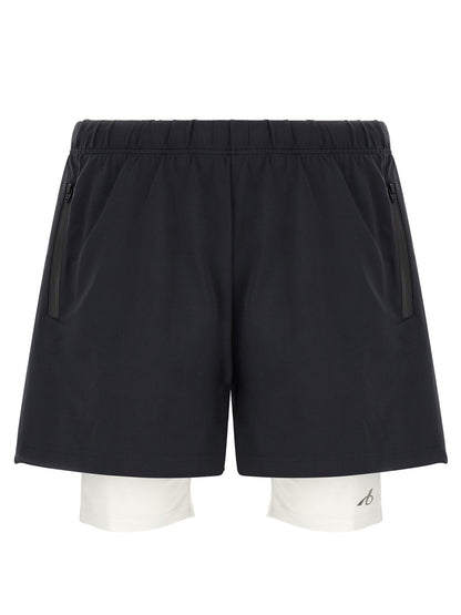 Bicolor Polyamide Bermuda Shorts
