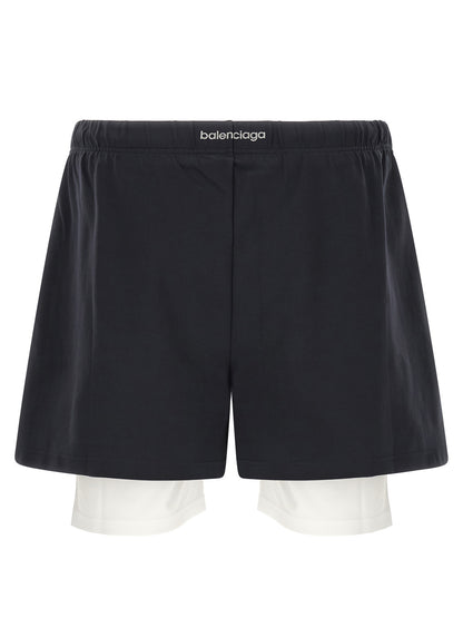 Bicolor Polyamide Bermuda Shorts