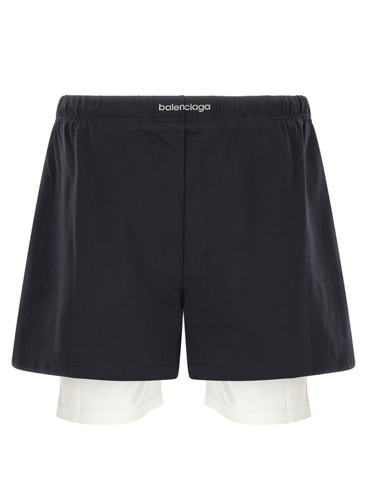 Bicolor Polyamide Bermuda Shorts