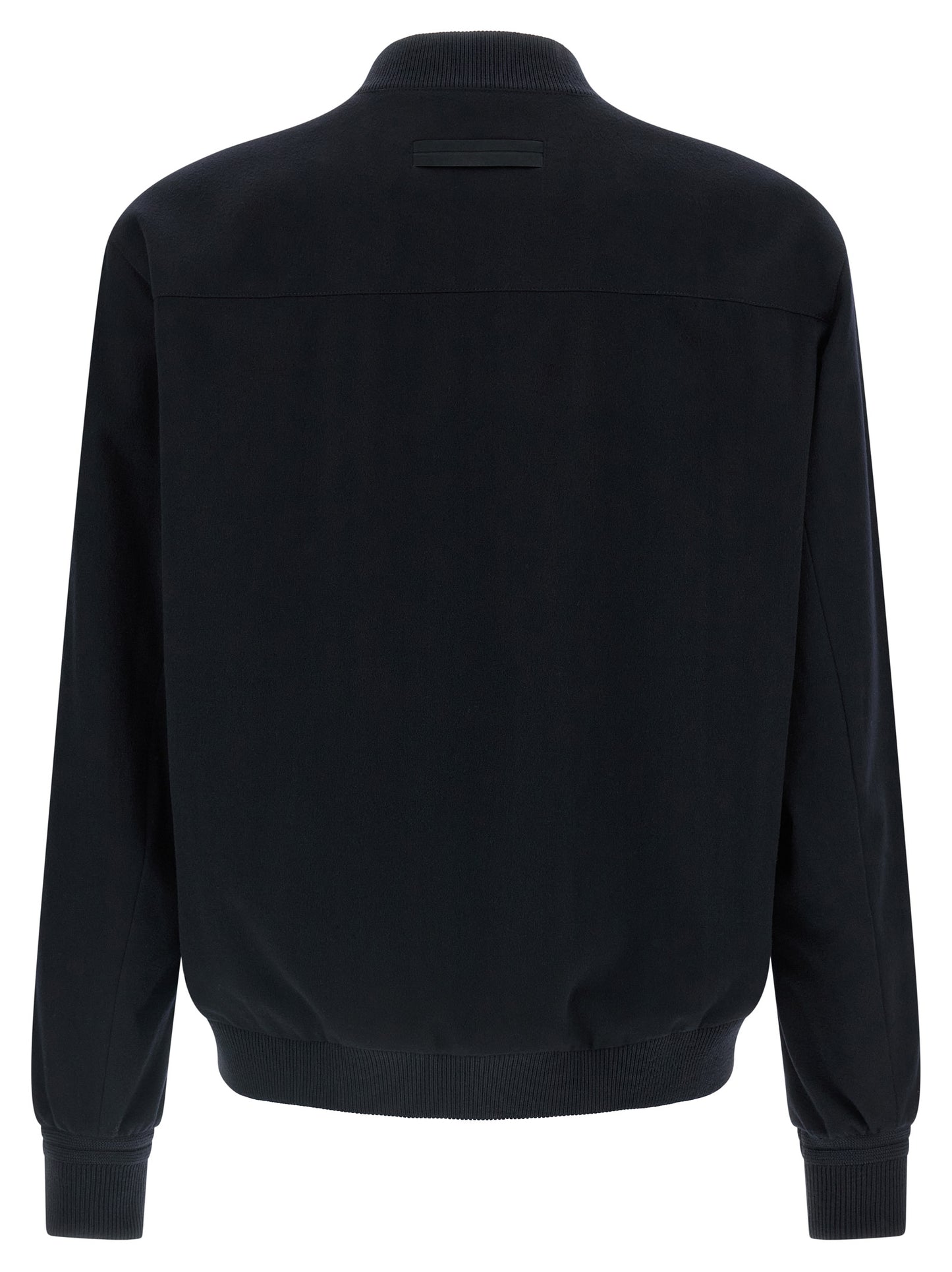 Blue Cashmere Bomber