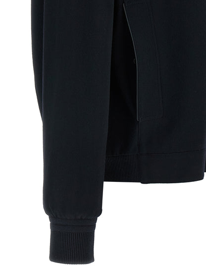 Blue Cashmere Bomber