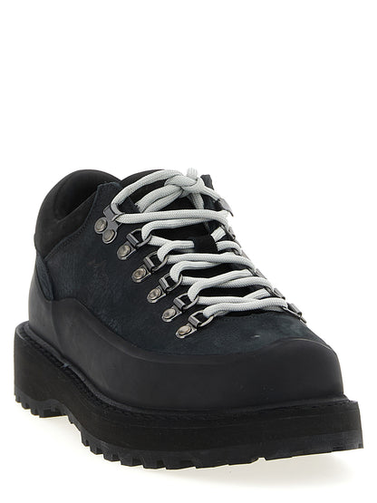 Black Cowhide Ankle Boots