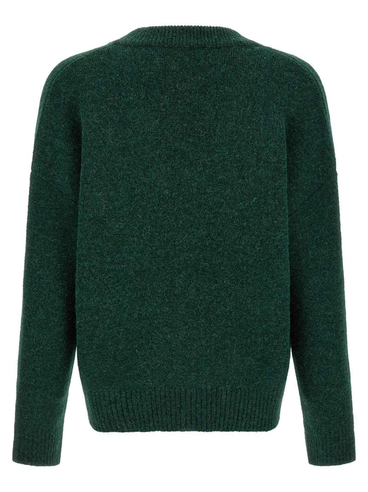 Bicolor Alpaca Leather Cardigan