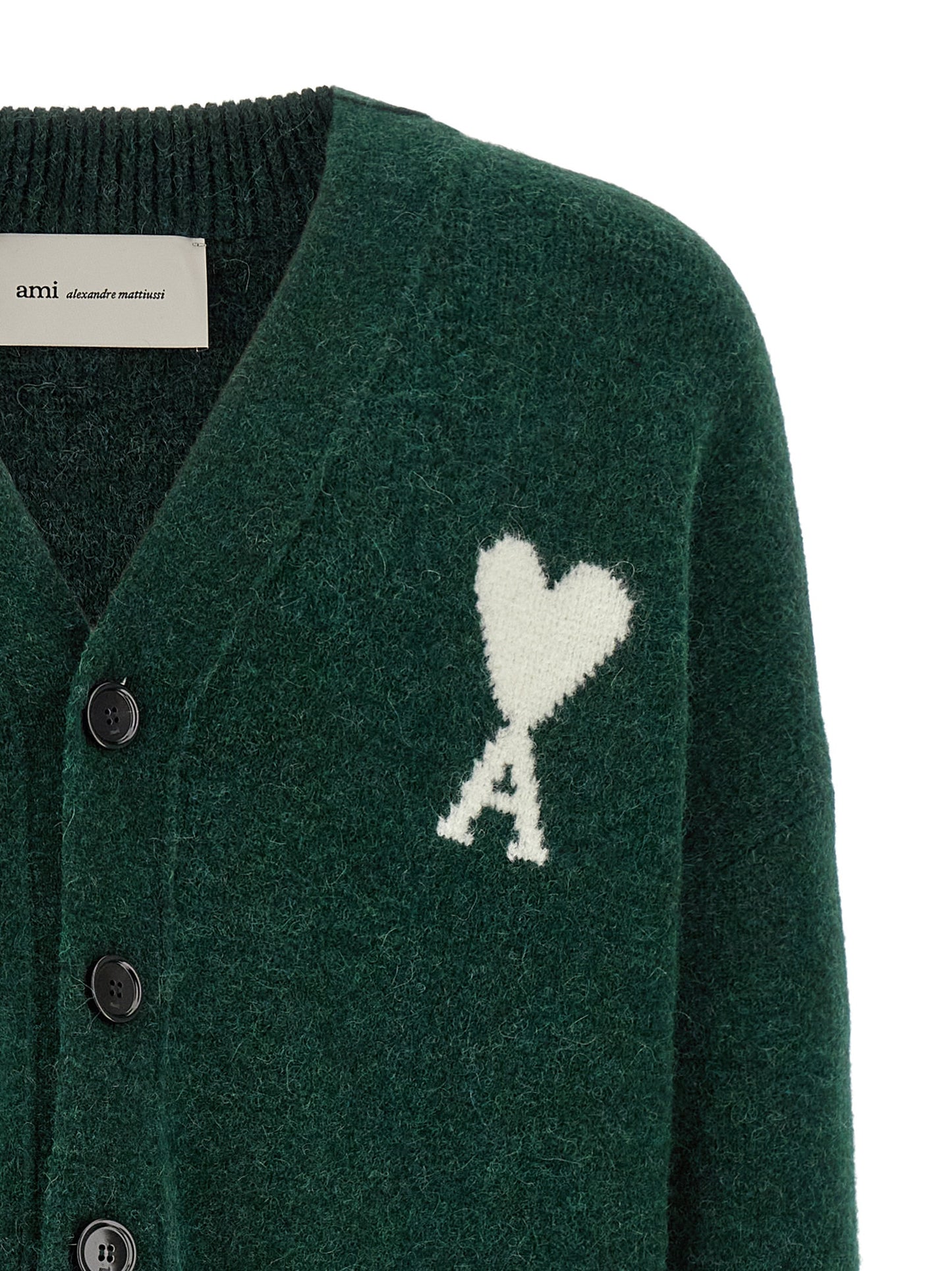 Bicolor Alpaca Leather Cardigan