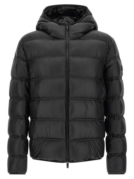 Black Polyamide Full-Length Jacket
