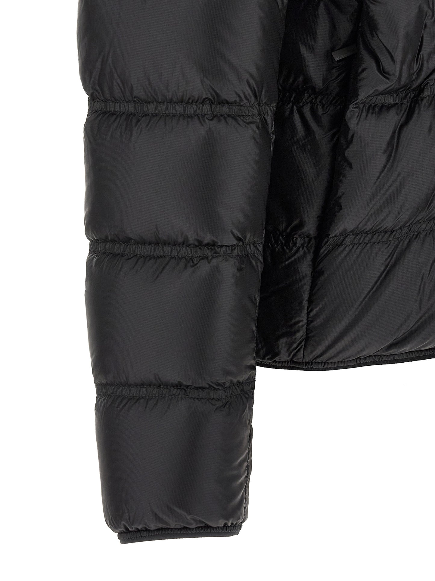 Black Polyamide Full-Length Jacket