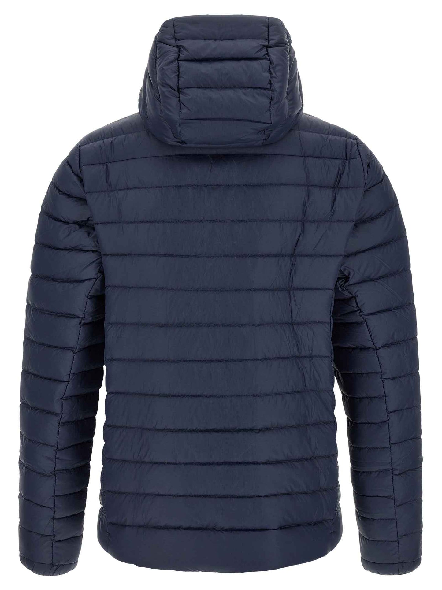 Blue Nylon Full-Length Jacket