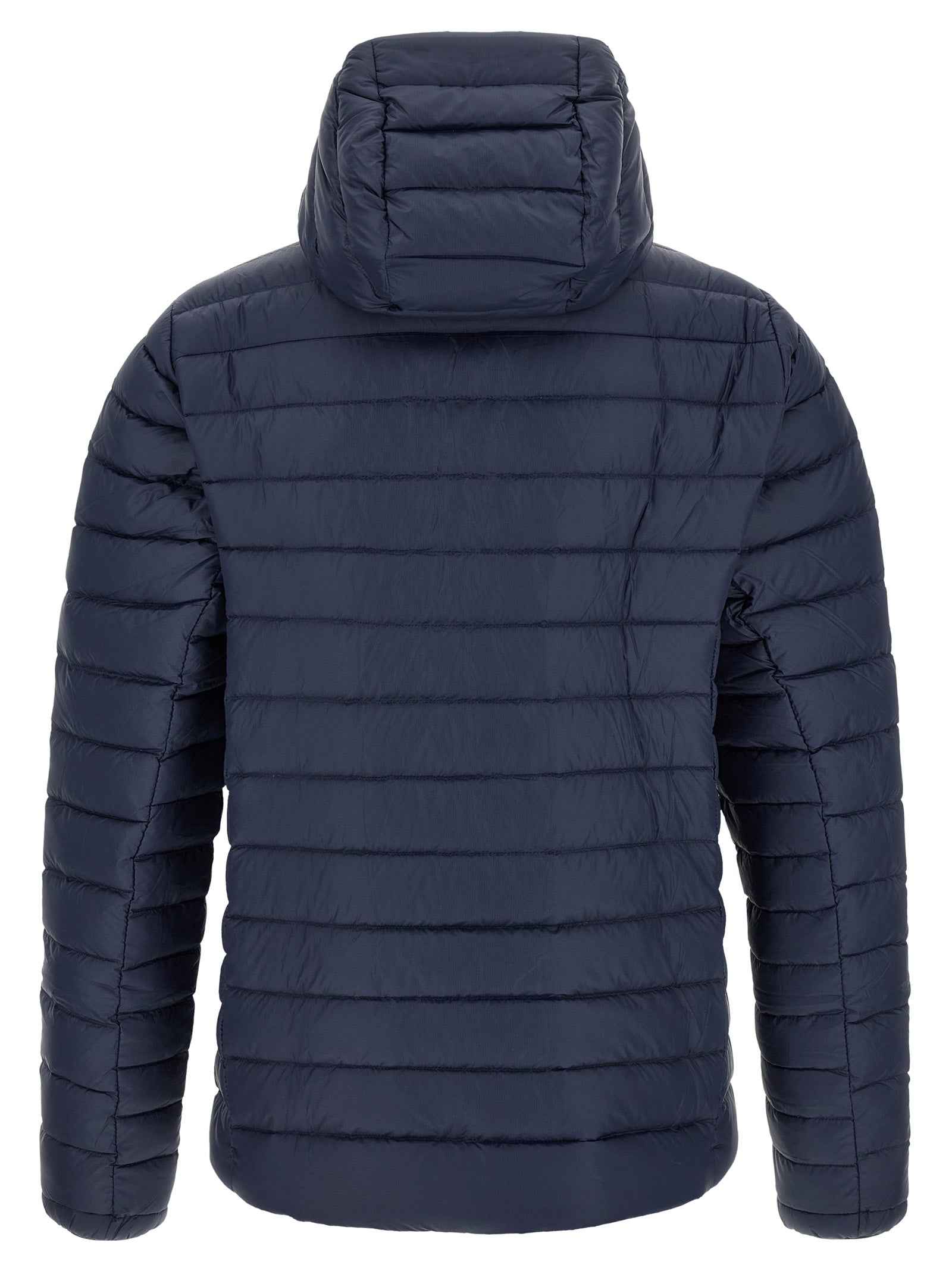 Blue Nylon Full-Length Jacket