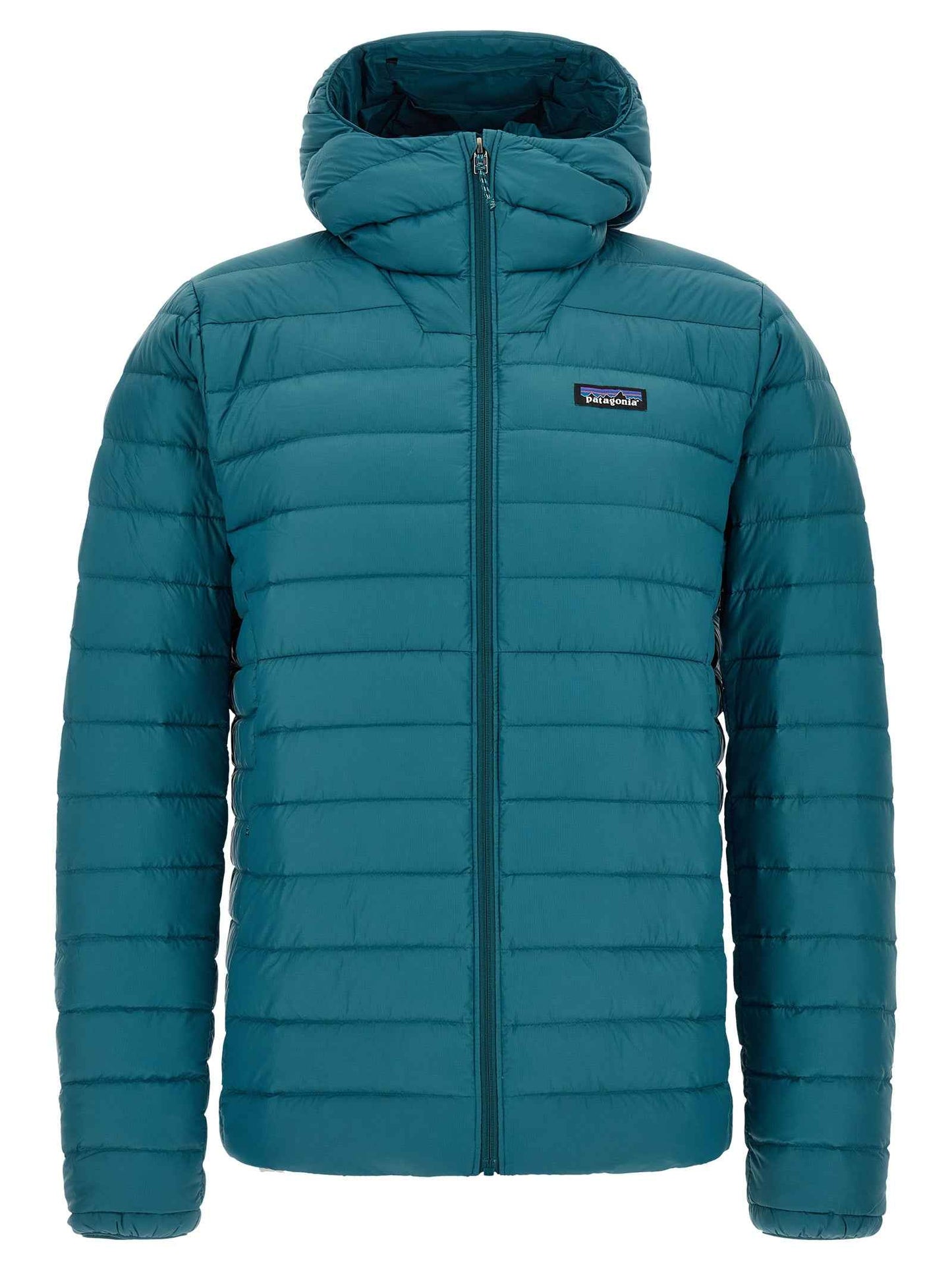 Blue Nylon Full-Length Jacket