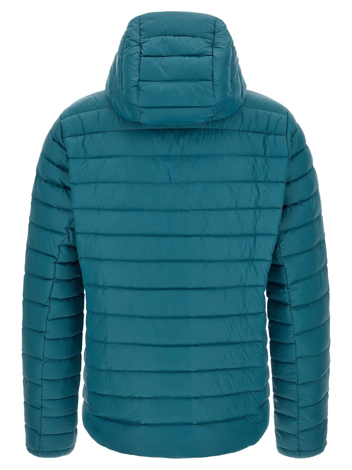 Blue Nylon Full-Length Jacket
