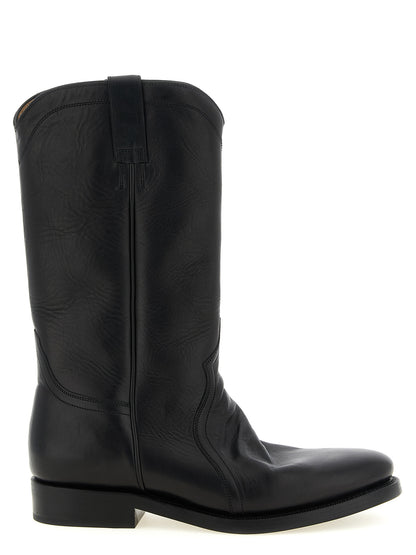 Black Calfskin Over The Knee