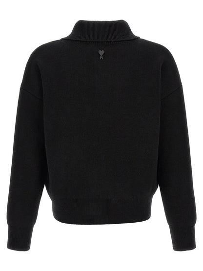Black Wool Cardigan