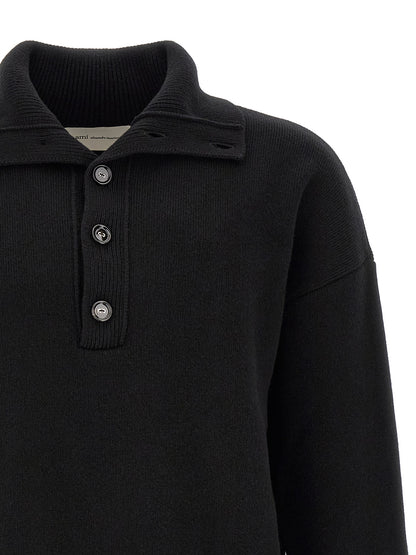 Black Wool Cardigan