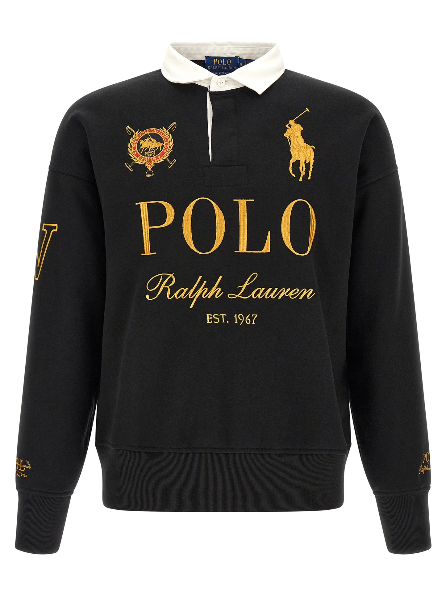 Black Cotton Polo Shirt