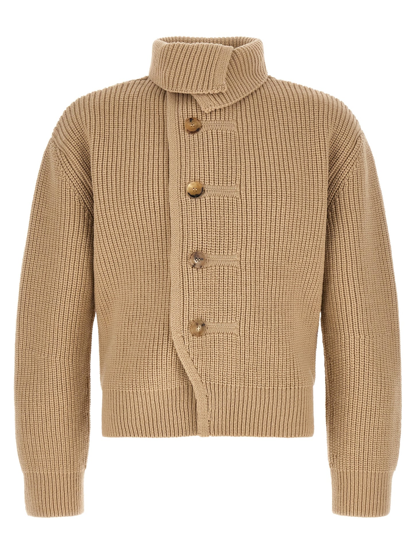 Beige Wool Cardigan