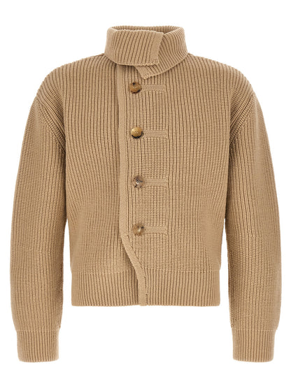 Beige Wool Cardigan