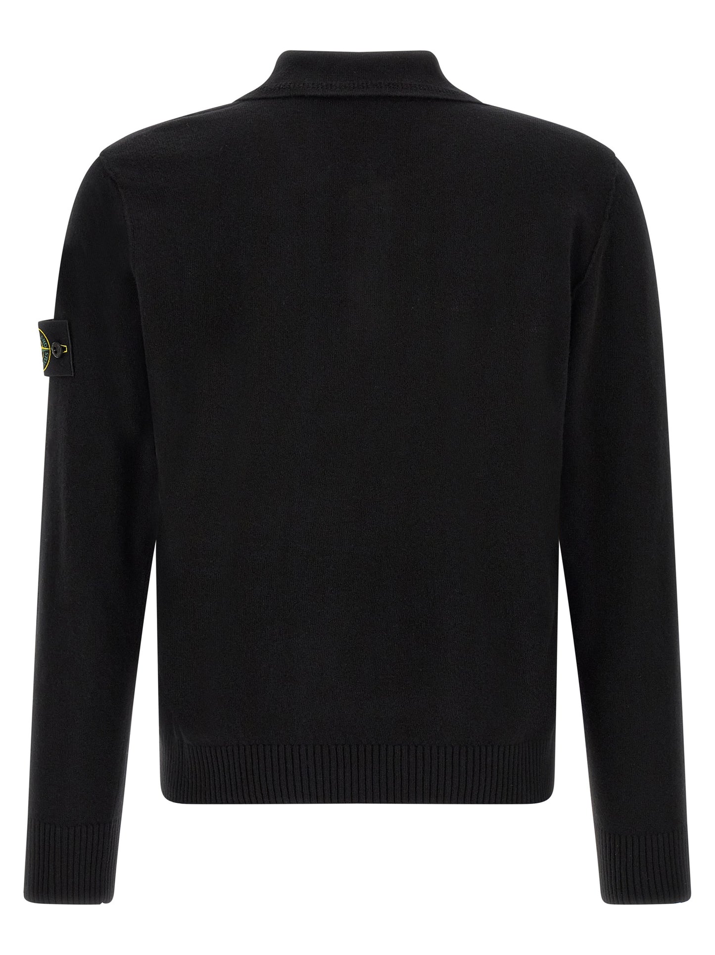 Black Virgin Wool Polo Shirt