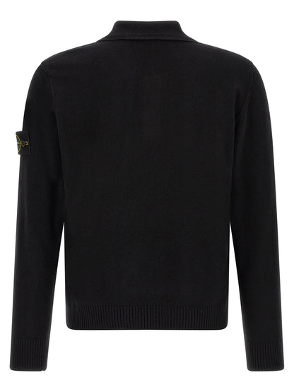 Black Virgin Wool Polo Shirt