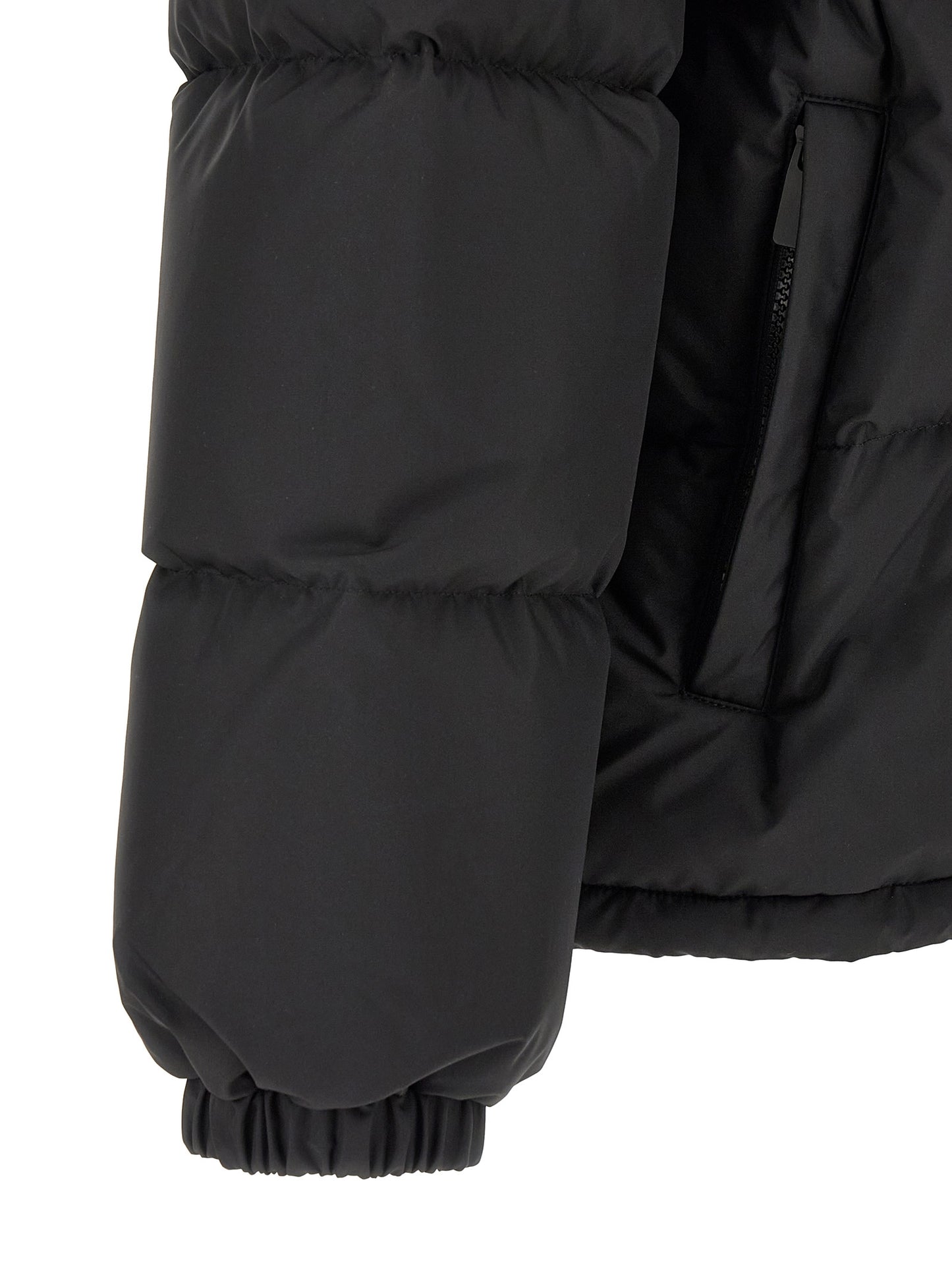 Black Polyester Parka
