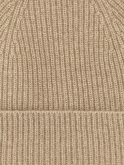 Beige Cashmere Beanie