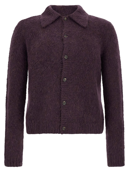 Purple Wool Cardigan