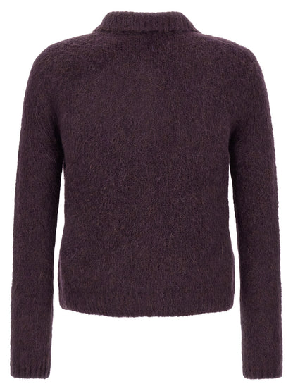 Purple Wool Cardigan