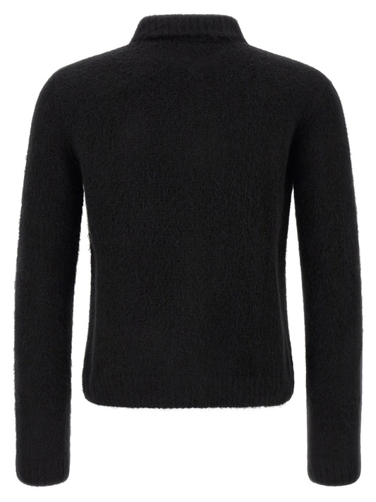 Black Wool Cardigan