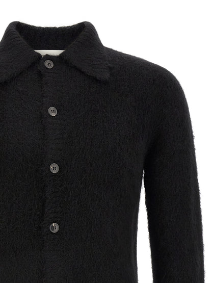 Black Wool Cardigan