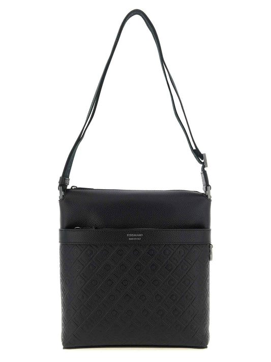 Black Calfskin Crossbody Bag