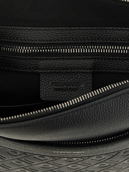 Black Calfskin Crossbody Bag