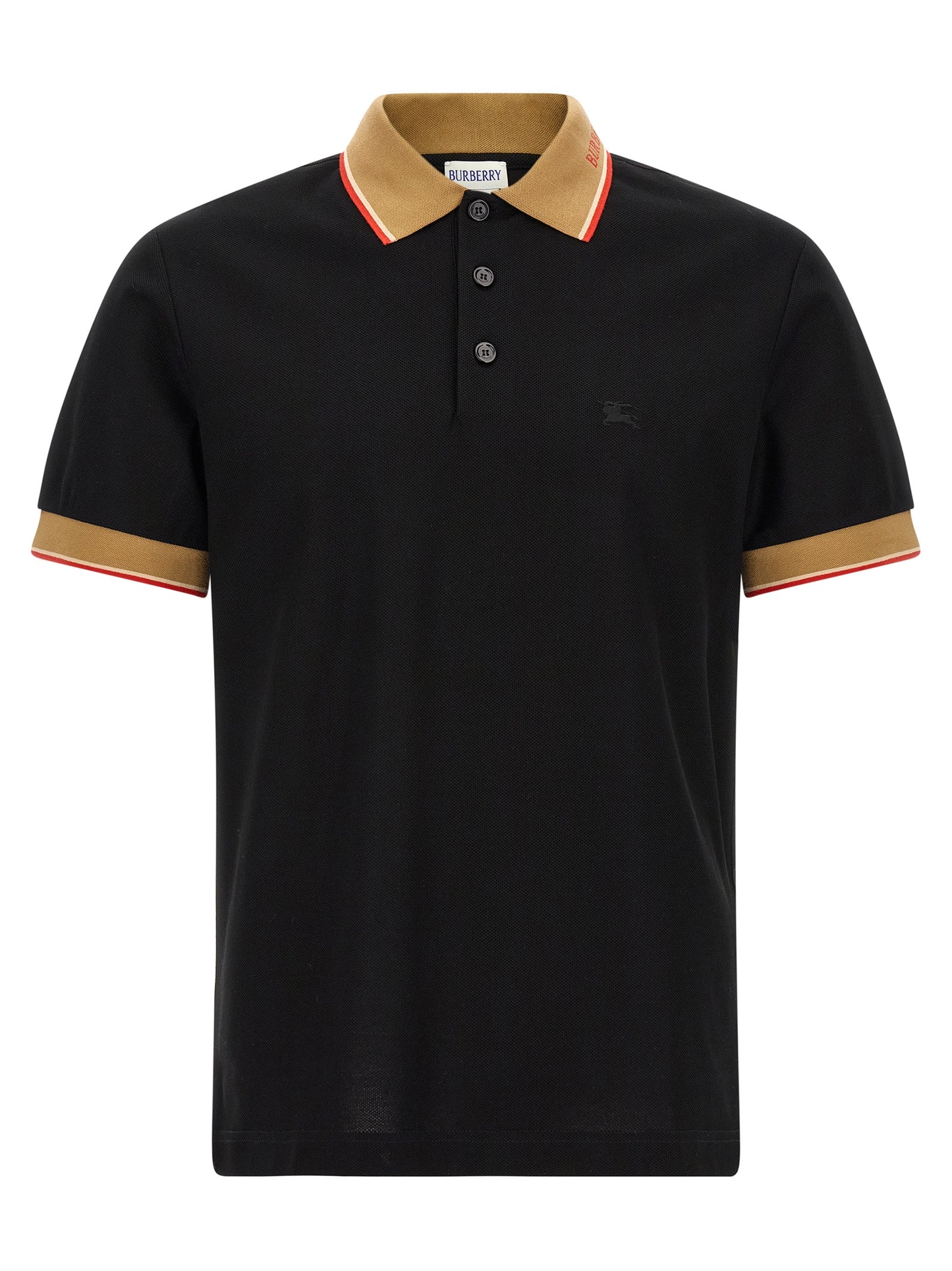 Black Cotton Polo Shirt